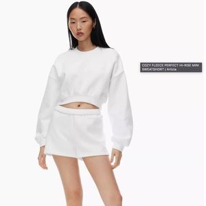 Aritzia TNA Cozy Fleece Perfect Hi-Rise Shorts - Size S